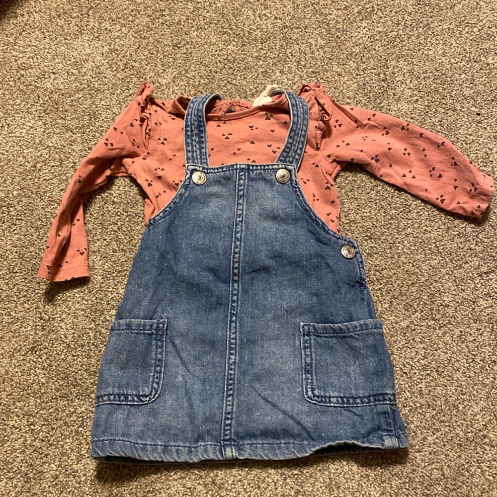 🧡 Buy 1 Get 2 Free! Pink, long sleeve shirt with skirtall